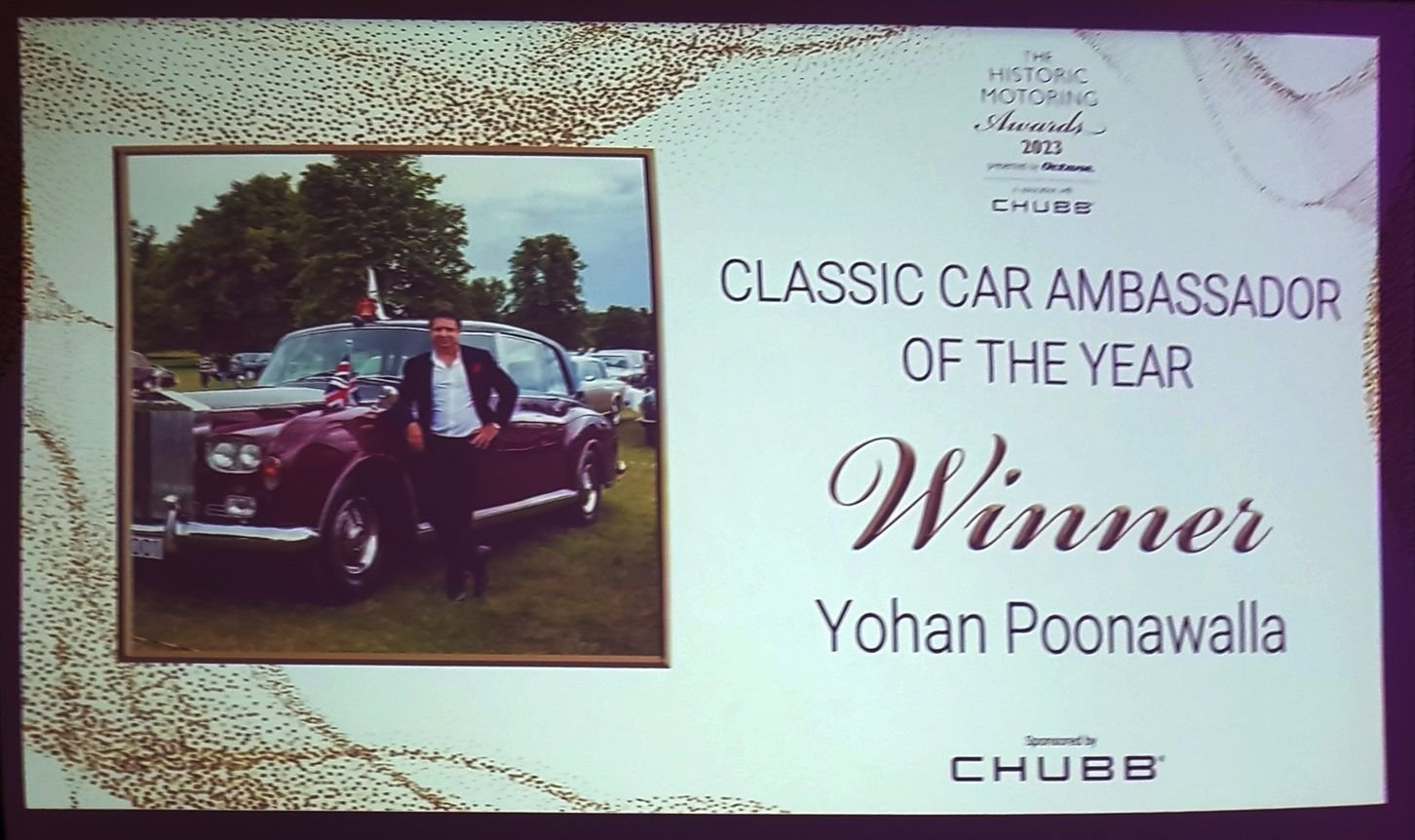 Yohan Poonawalla Classic Car Ambassador of the Year